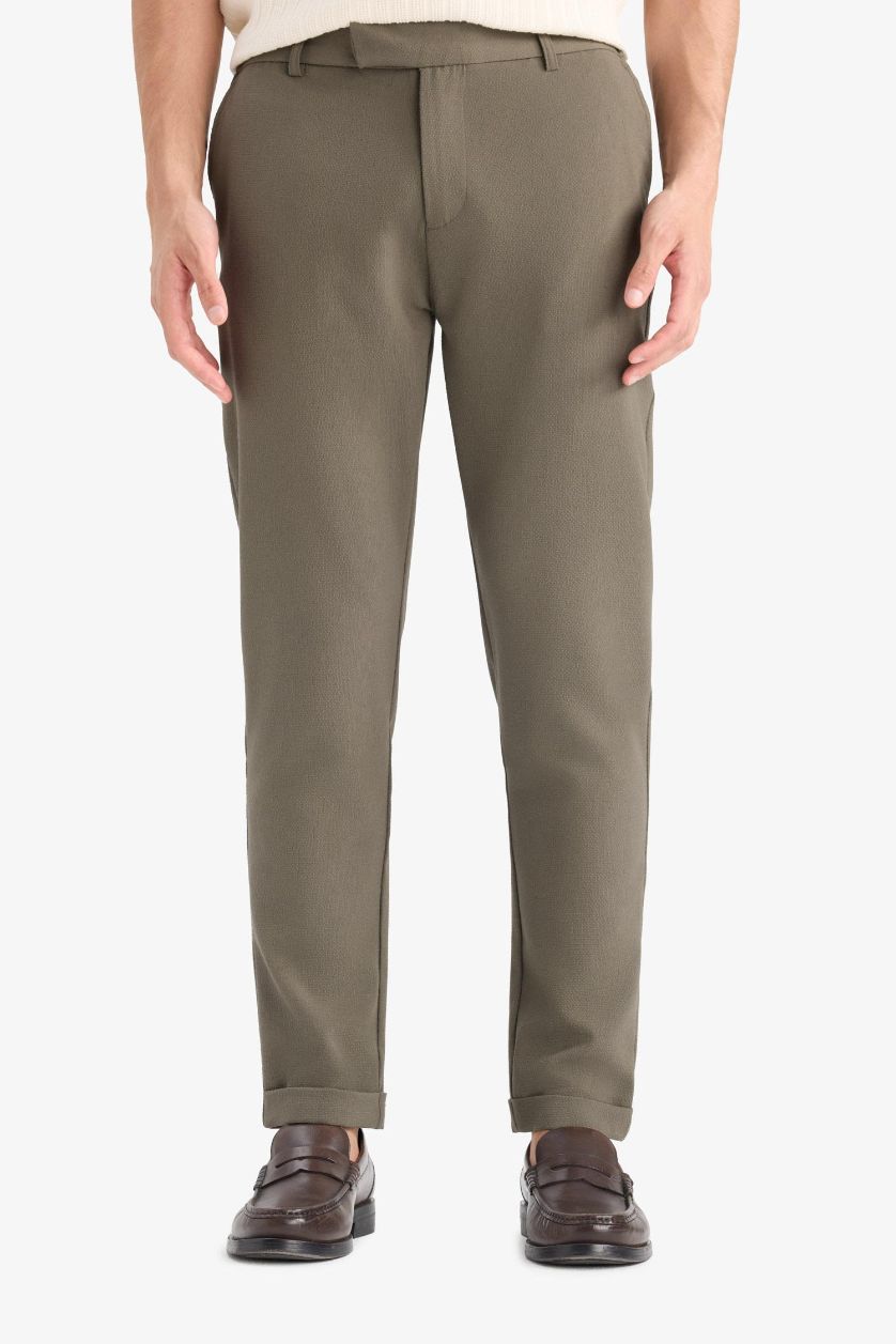 Man Teak Zippered Leg Summer Joggers