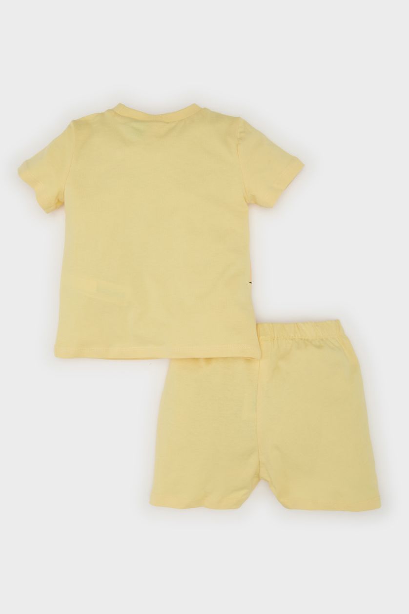 BÉBÉ GARÇON Jaune Clair Ensemble Pyjama T-shirt imprimé Winnie et Short en coton pour bébé garçon