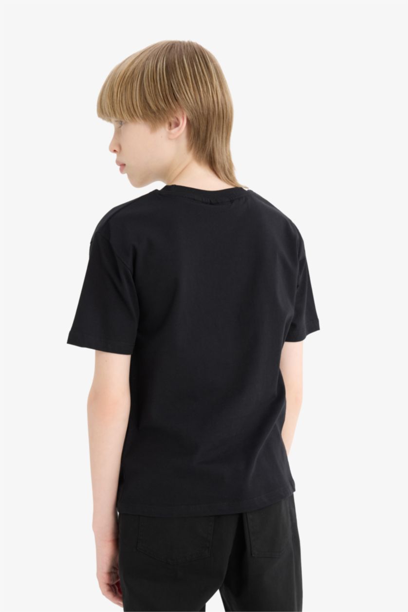 BOYS & TEENS Black New Regular Fit NBA Licensed Short Sleeve T-Shirt