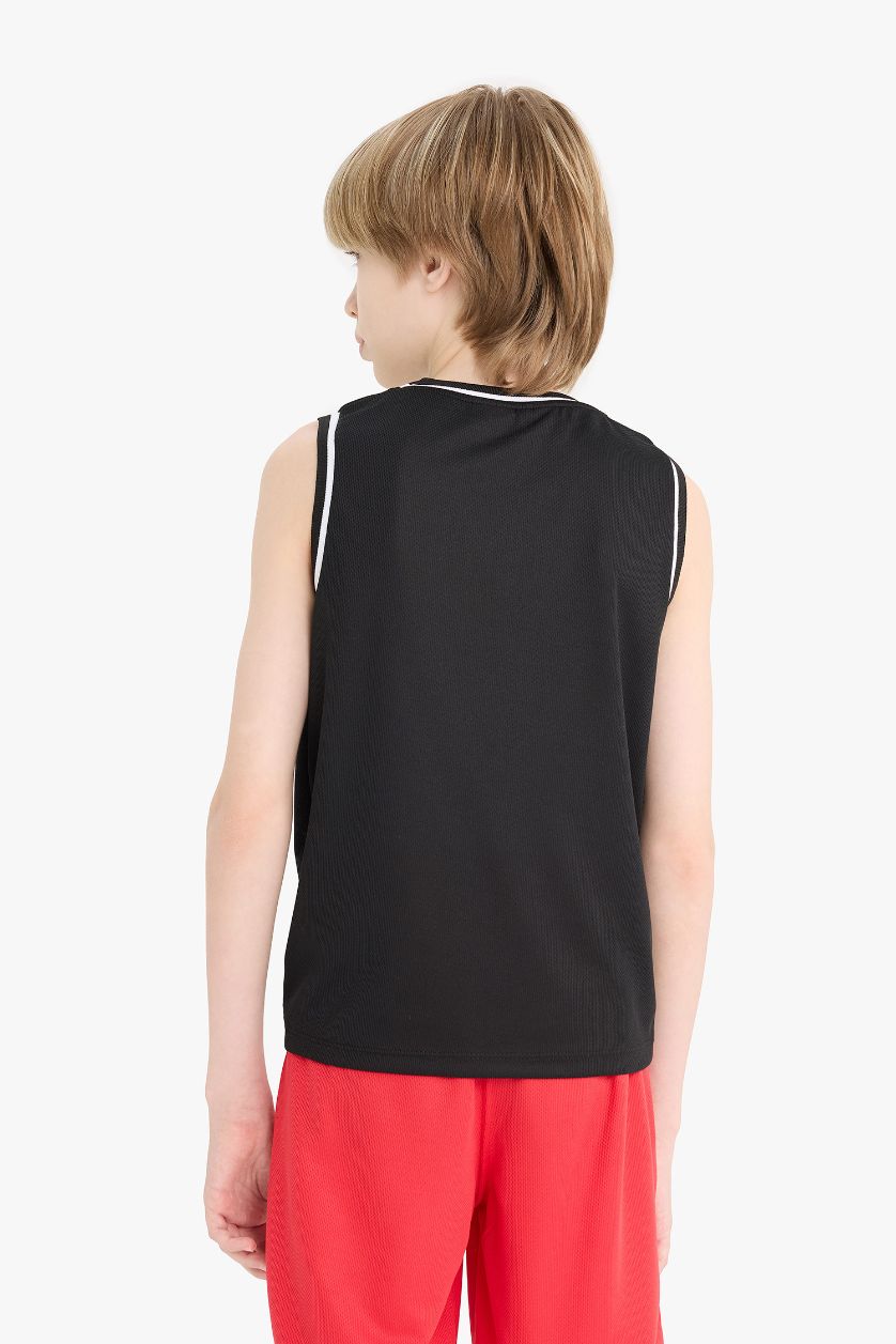 Erkek Çocuk - Genç Erkek Siyah NBA Chicago Bulls Bisiklet Yaka Atlet Erkek Çocuk