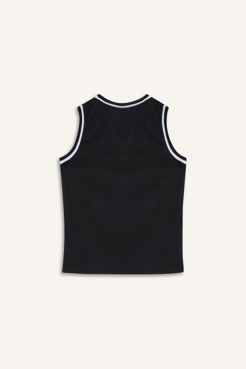 Erkek Çocuk - Genç Erkek Siyah NBA Chicago Bulls Bisiklet Yaka Atlet Erkek Çocuk