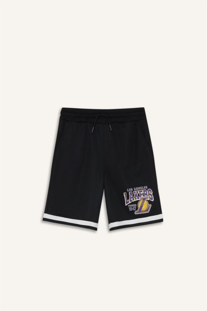 BOYS & TEENS Black NBA Los Angeles Lakers Licensed Shorts