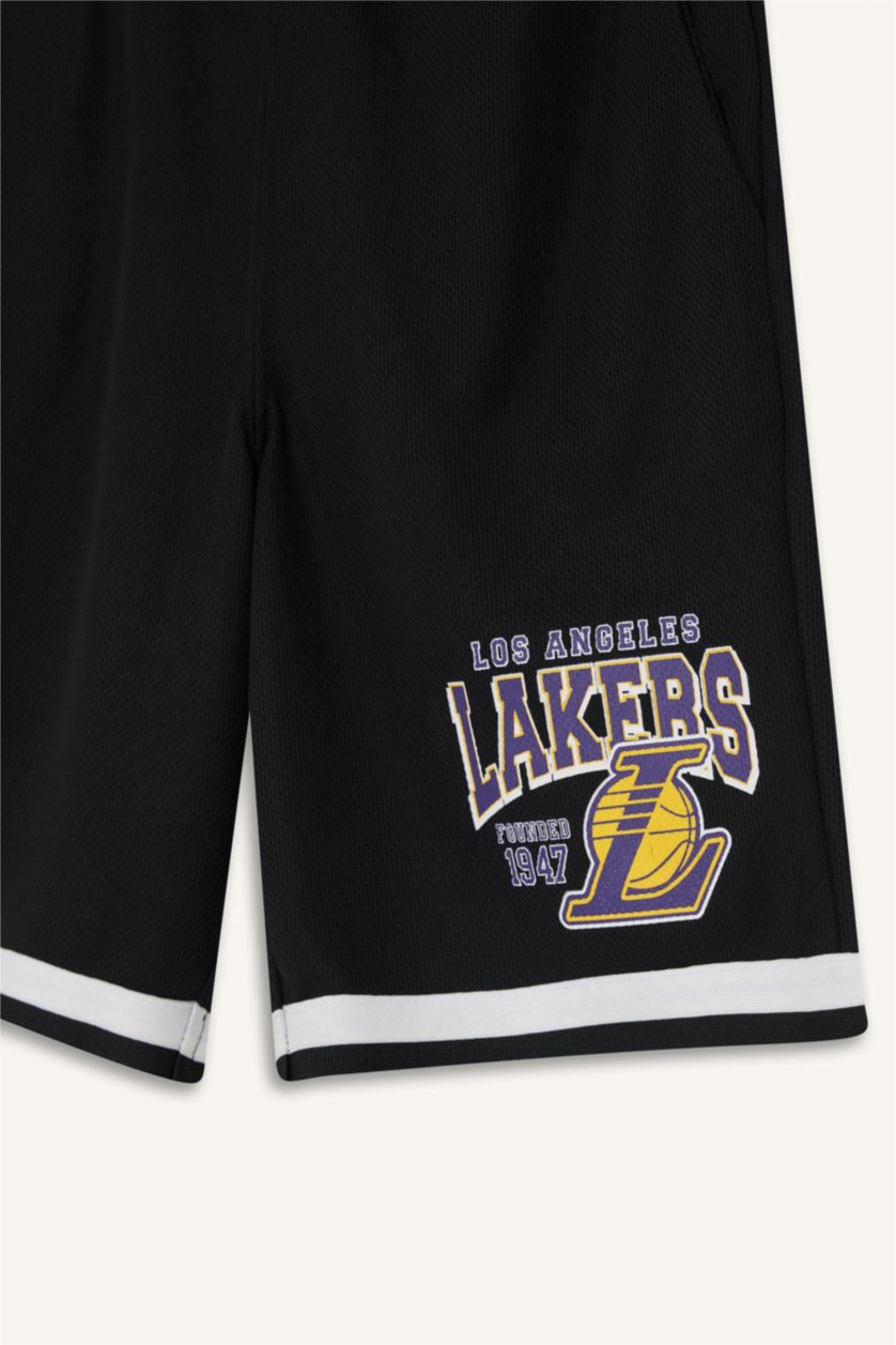 BOYS & TEENS Black NBA Los Angeles Lakers Licensed Shorts
