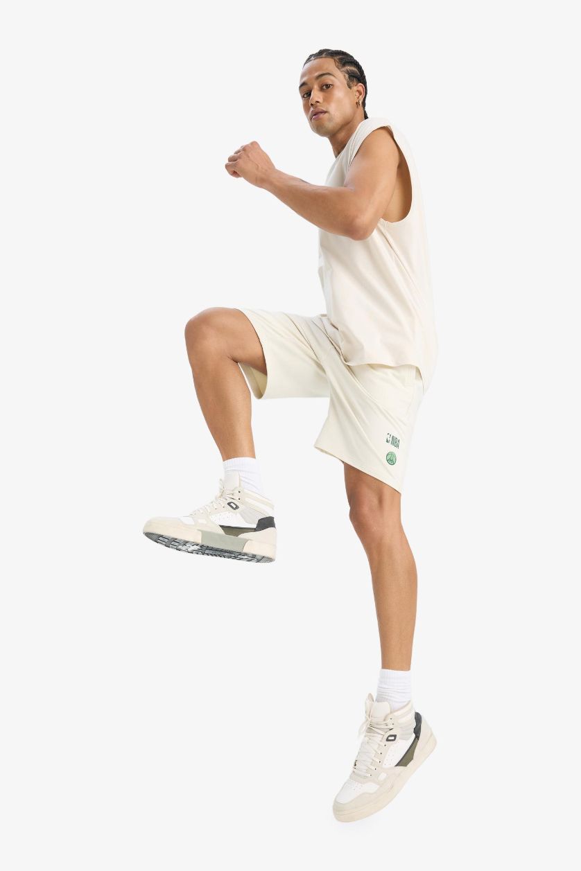 Erkek Taş NBA Milwaukee Bucks Standart Fit Kısa Paça Şort