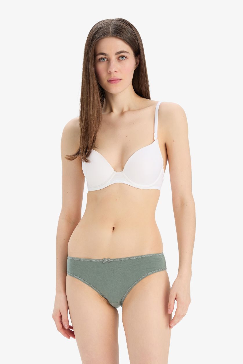 WOMAN Light Khaki Patterned 3 Piece Slip Panties