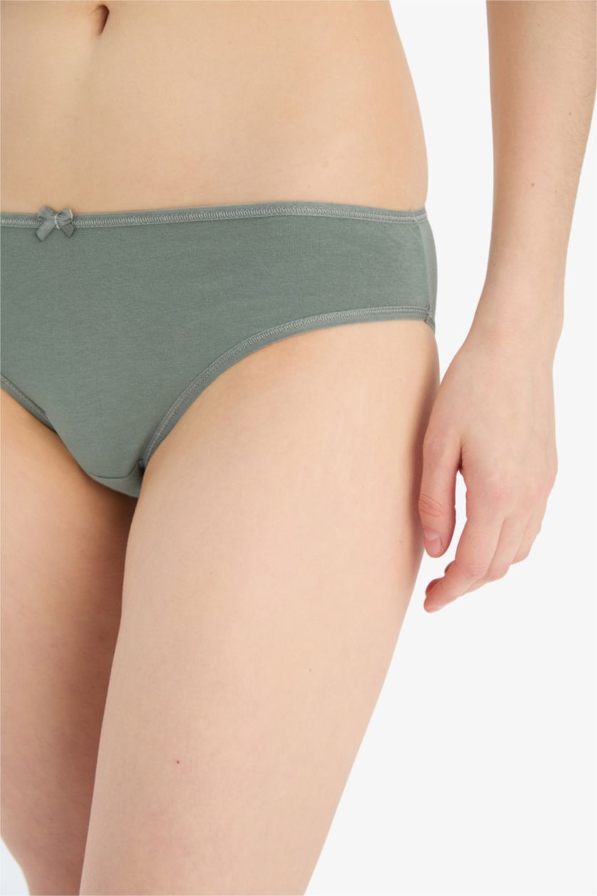 WOMAN Light Khaki Patterned 3 Piece Slip Panties