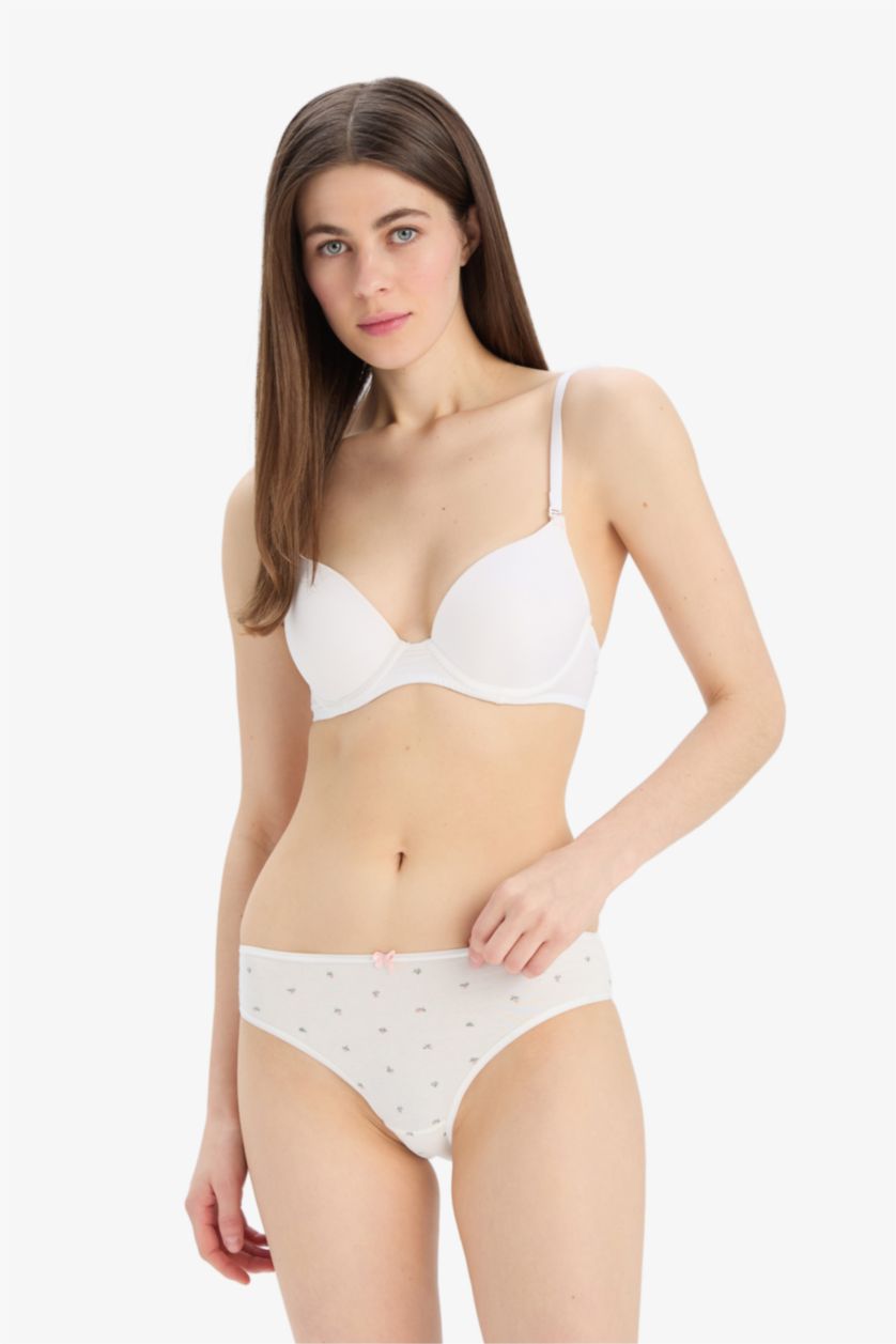 WOMAN Light Khaki Patterned 3 Piece Slip Panties