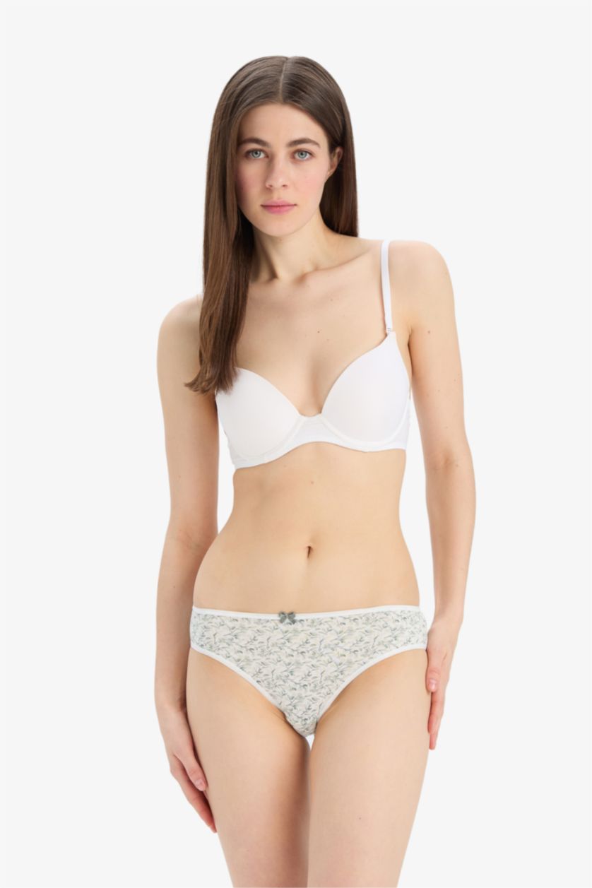 WOMAN Light Khaki Patterned 3 Piece Slip Panties