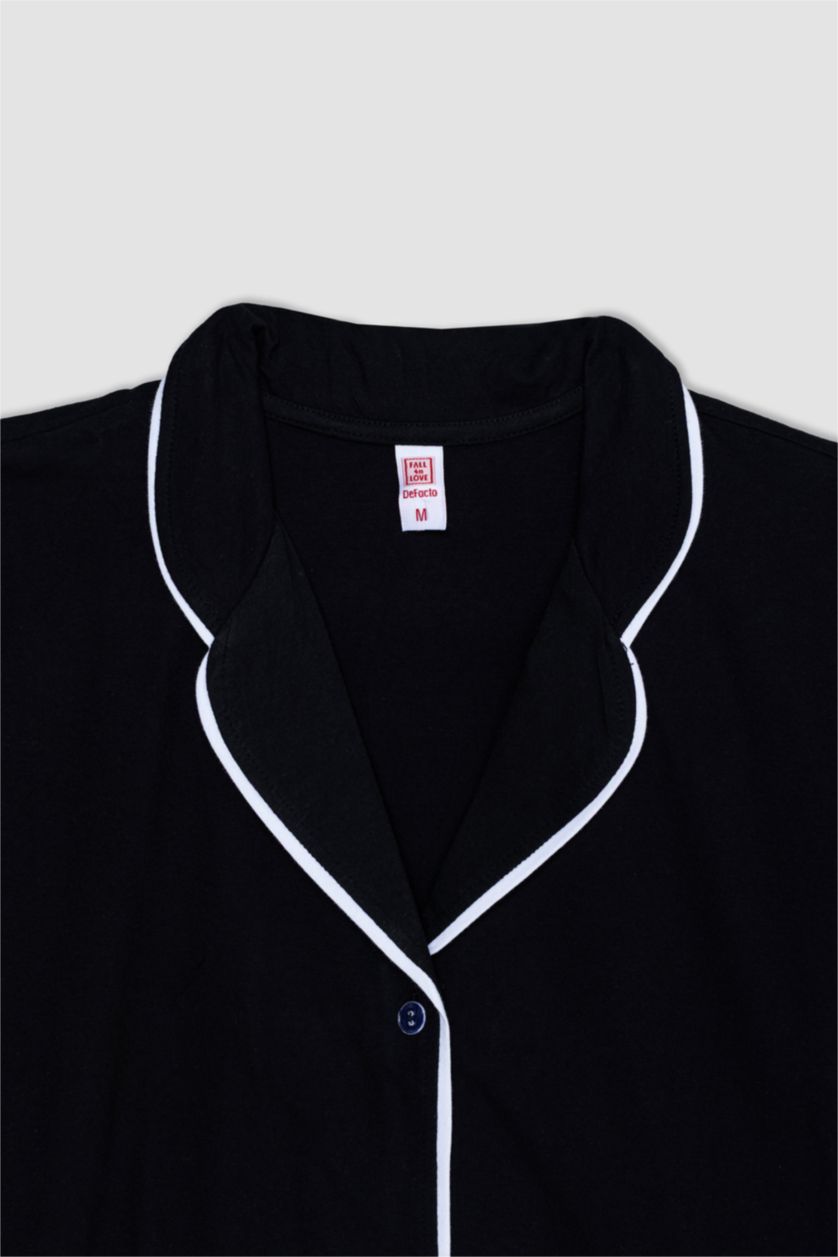 حريمي أسود طقم قصة عادية