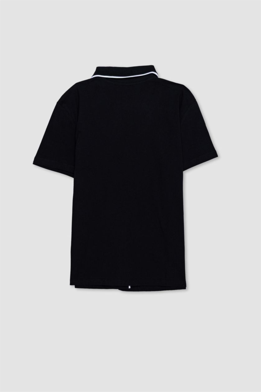 حريمي أسود طقم بيجاما قصة عادية نص كم من Fall in Love - قطعتين