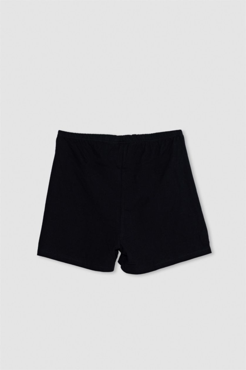 حريمي أسود طقم بيجاما قصة عادية نص كم من Fall in Love - قطعتين