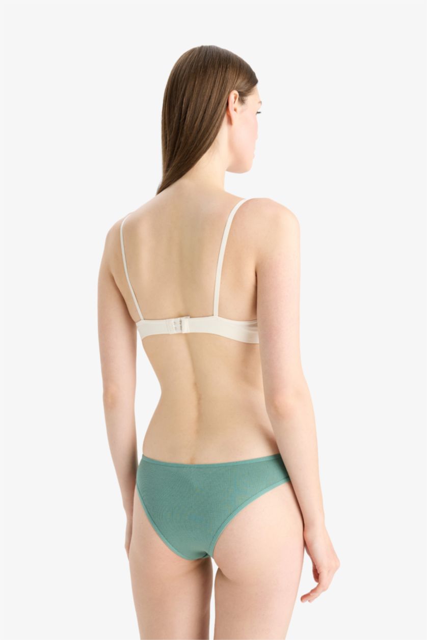 Woman Green Fall in Love Ribbon 3 Piece Panties