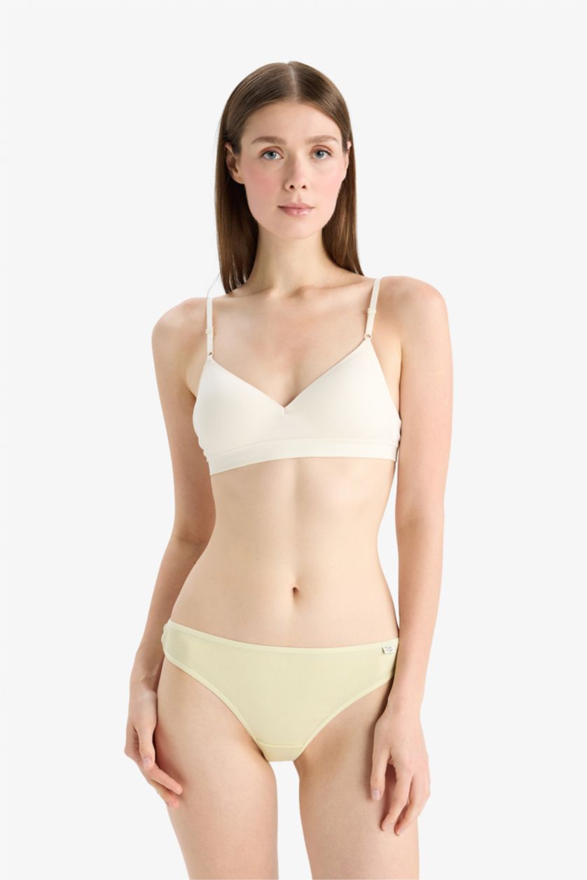 Woman Green Fall in Love Ribbon 3 Piece Panties