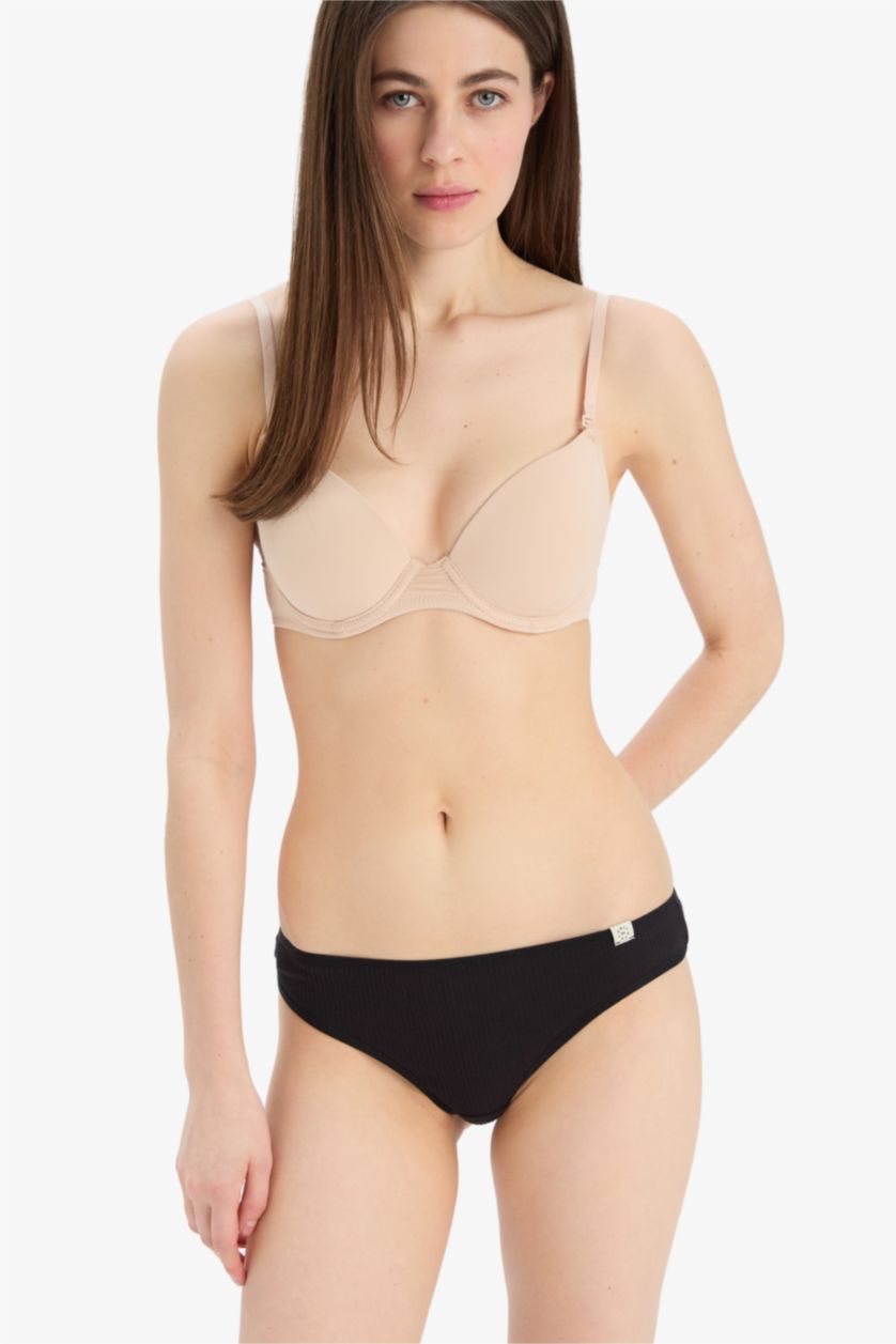 WOMAN Light Salmon Ribbed 3 Piece Panties