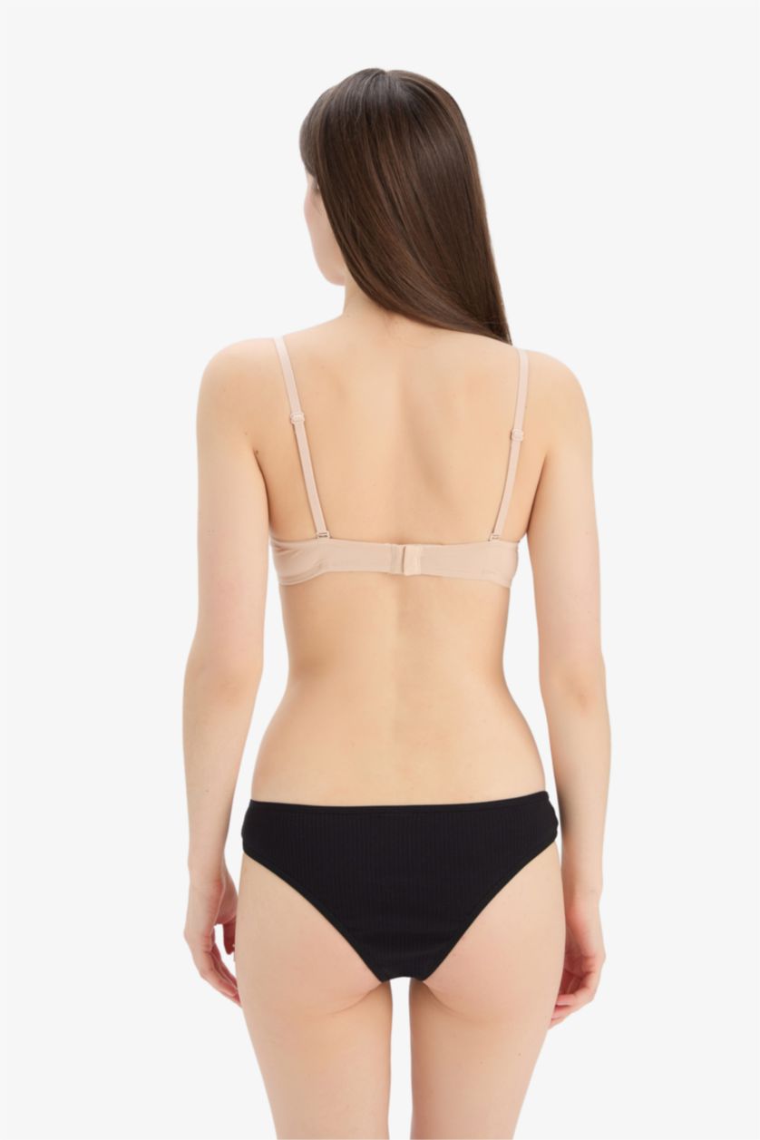 WOMAN Light Salmon Ribbed 3 Piece Panties