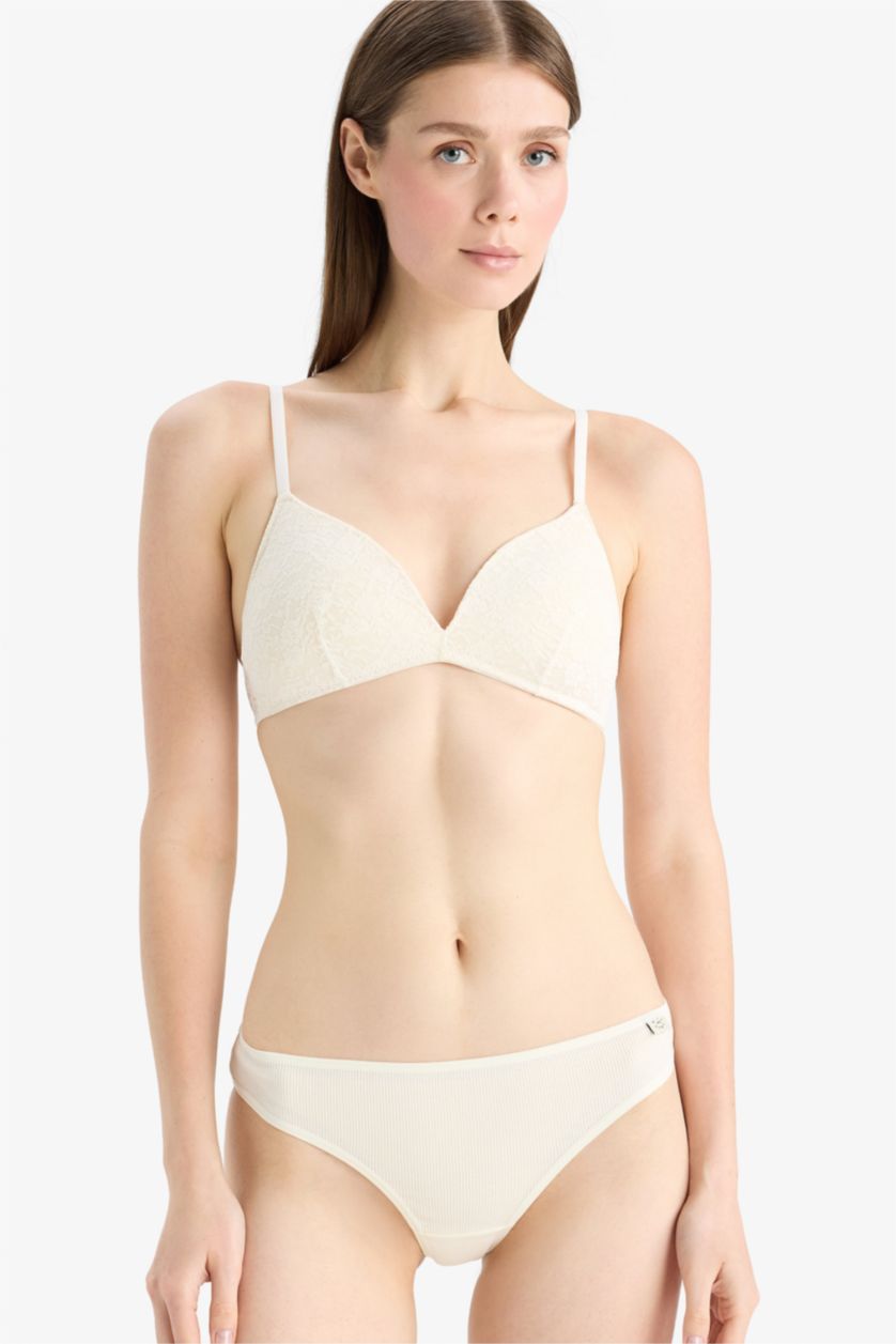 Kadın Sarı Ribana 3'lü Brazilian Külot