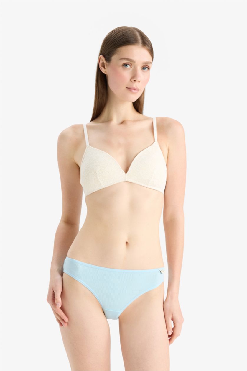 Kadın Sarı Ribana 3'lü Brazilian Külot