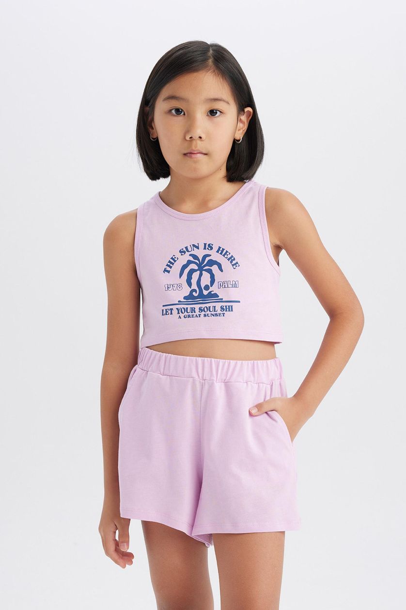 بنات أرجواني سيت بناتي - قطعتين