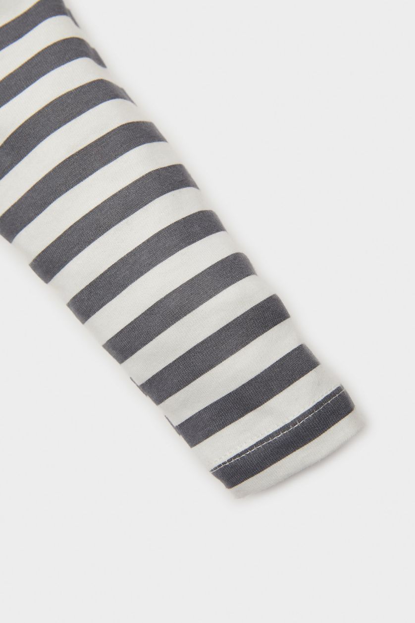 BÉBÉ GARÇON Écru T-Shirt À Manches Longues En Tricot Étiquette Col De Chemise BéBé Garçon