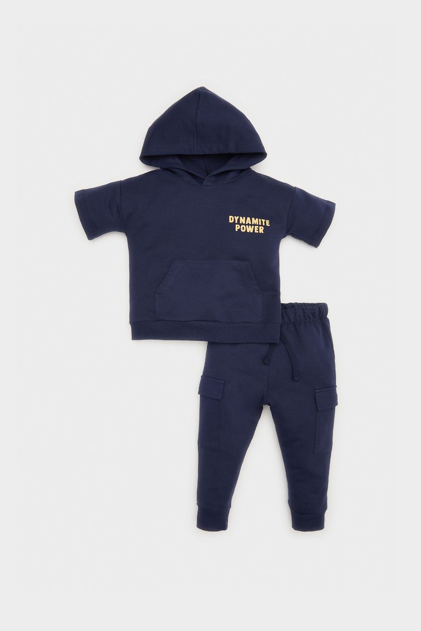 Baby Boy NAVY Boy Baby Printed Hoodie Sweatpants 2 Piece Set