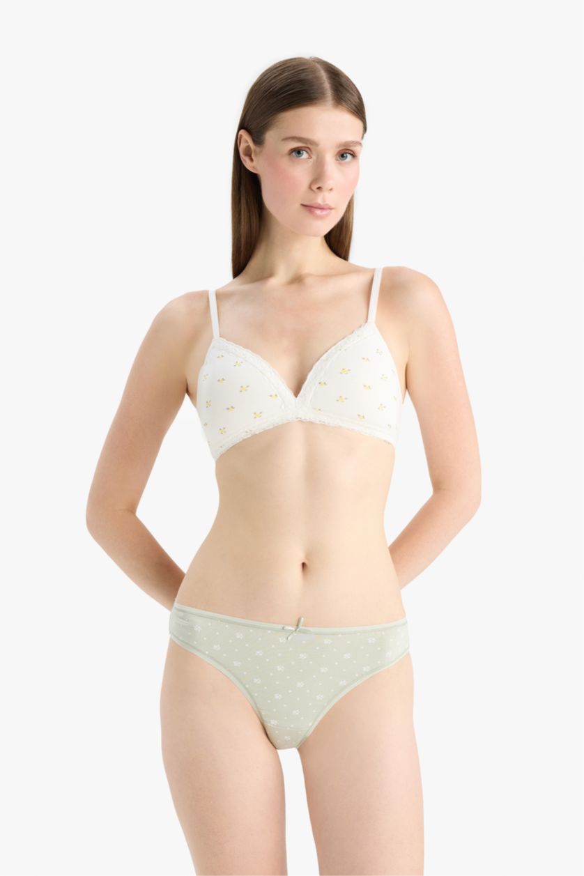 Woman Light Khaki 3 Piece Slip Panties