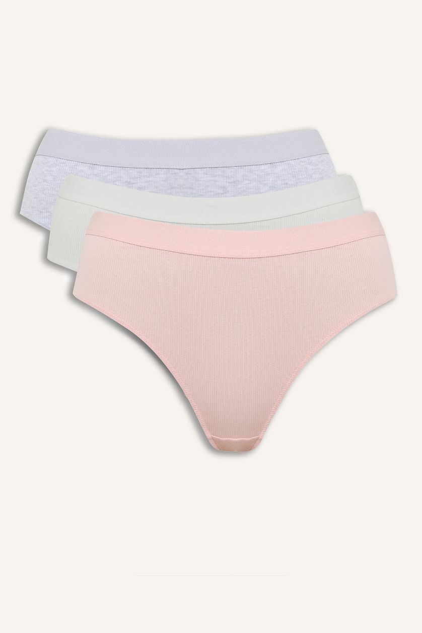 WOMAN Light Pink Ribana 3 Piece Slip Panties