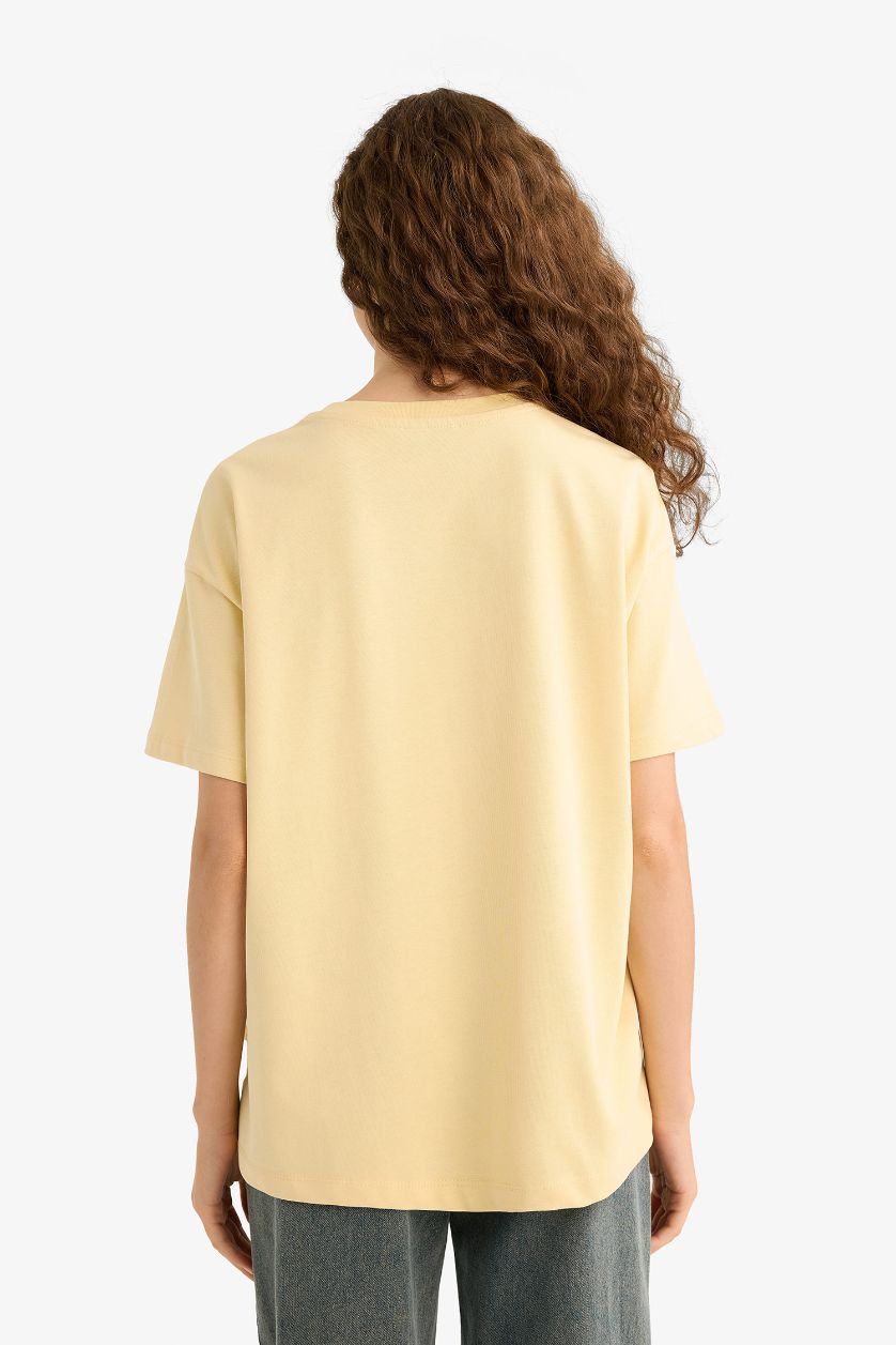 WOMAN Yellow Oversize Fit Crew Neck Short Sleeve T-Shirt