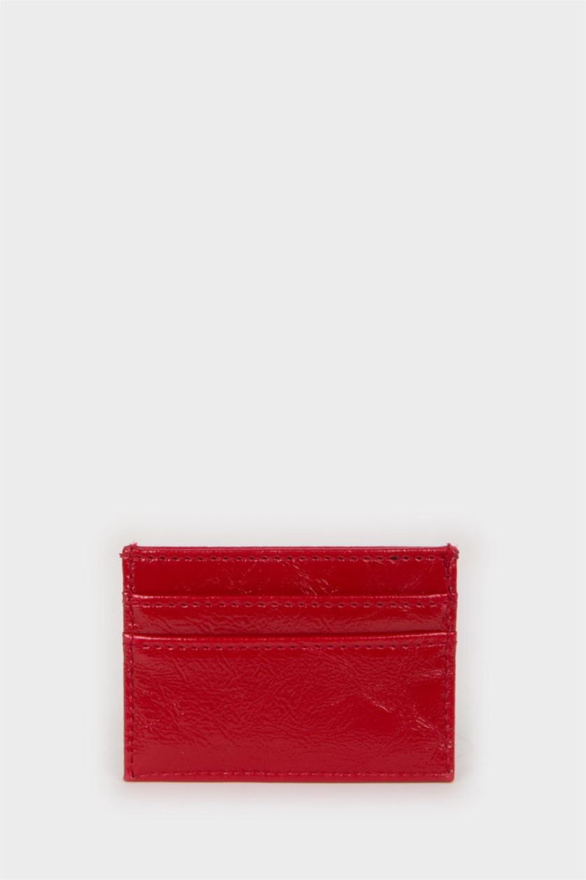 Women Red Woman Business Card Wallet