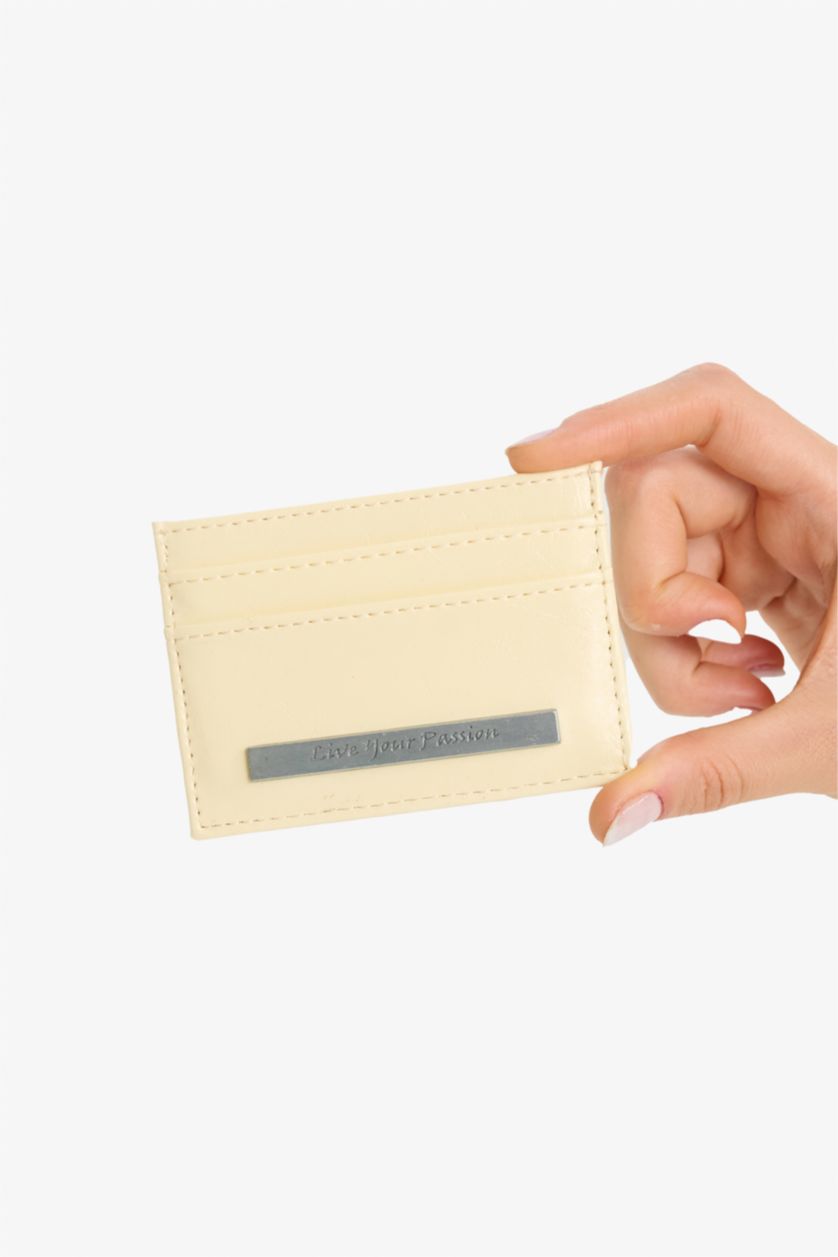 Women Yellow Woman Business Card Wallet