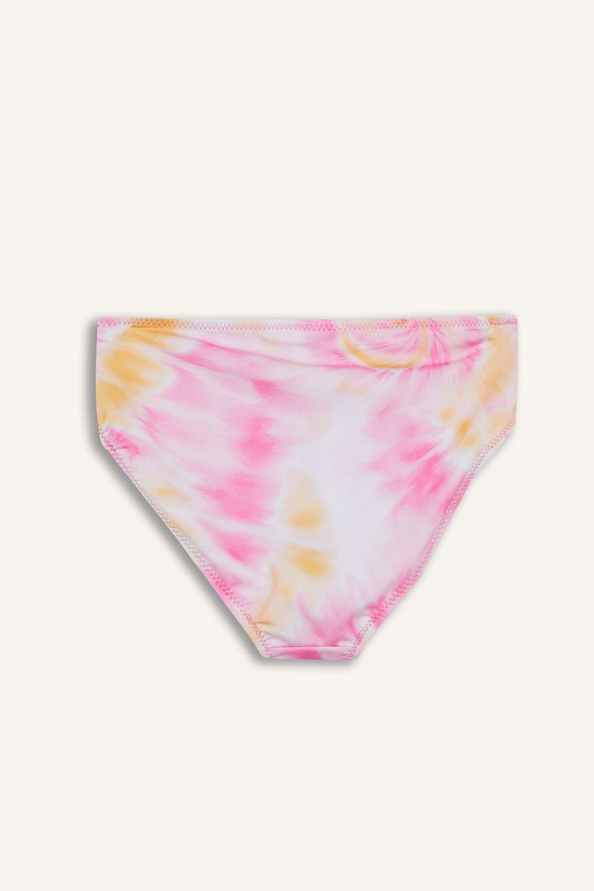 بناتي زهري طقم بكيني بناتي تاي داي ملون - قطعتين