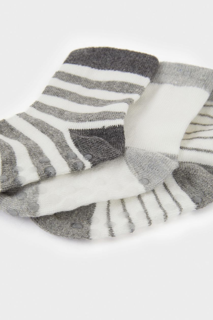 BÉBÉ GARÇON Karma Lot de 3 paires de Chaussettes en coton antidérapantes pour bébé garçon