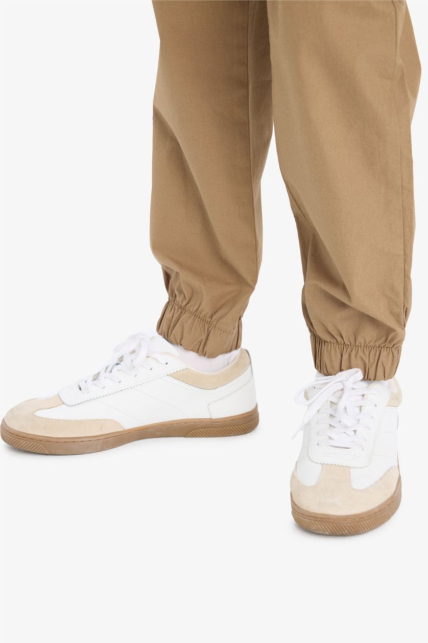 Erkek Çocuk - Genç Erkek Açık Kahve Kargo Jogger Standart Paça Paraşüt Pantolon Erkek Çocuk