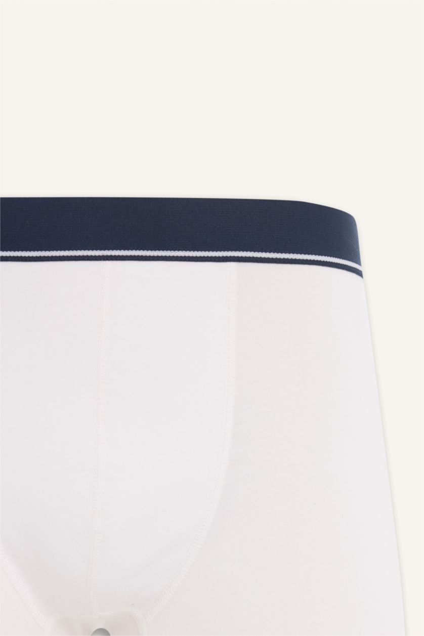 Erkek Lacivert Regular Fıt Çizgili 3'lü Boxer