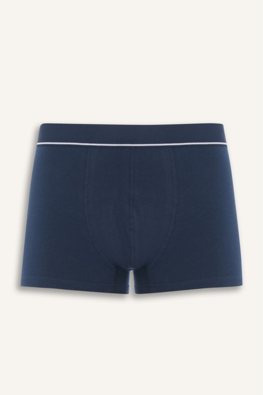 Erkek Lacivert Regular Fıt Çizgili 3'lü Boxer