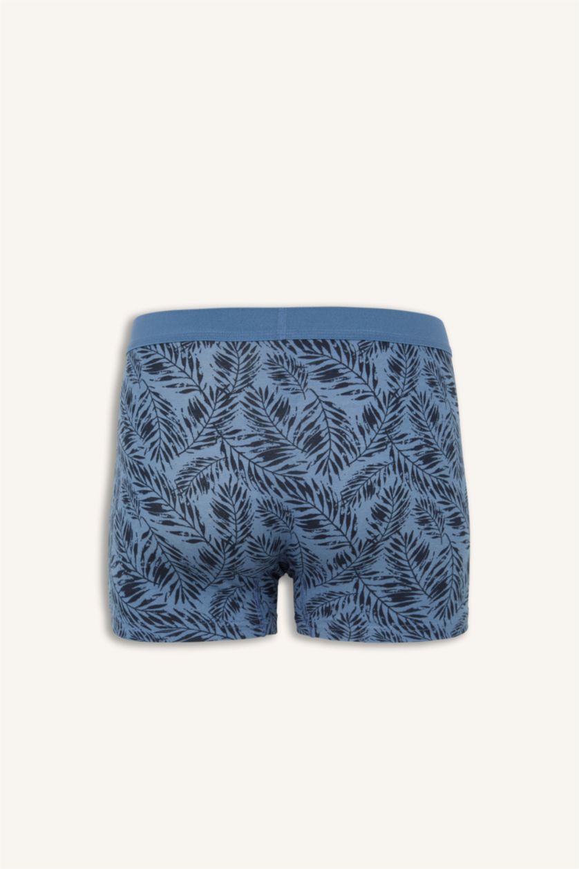 Erkek Koyu Mavi Regular Fit Baskılı 3'lü Boxer