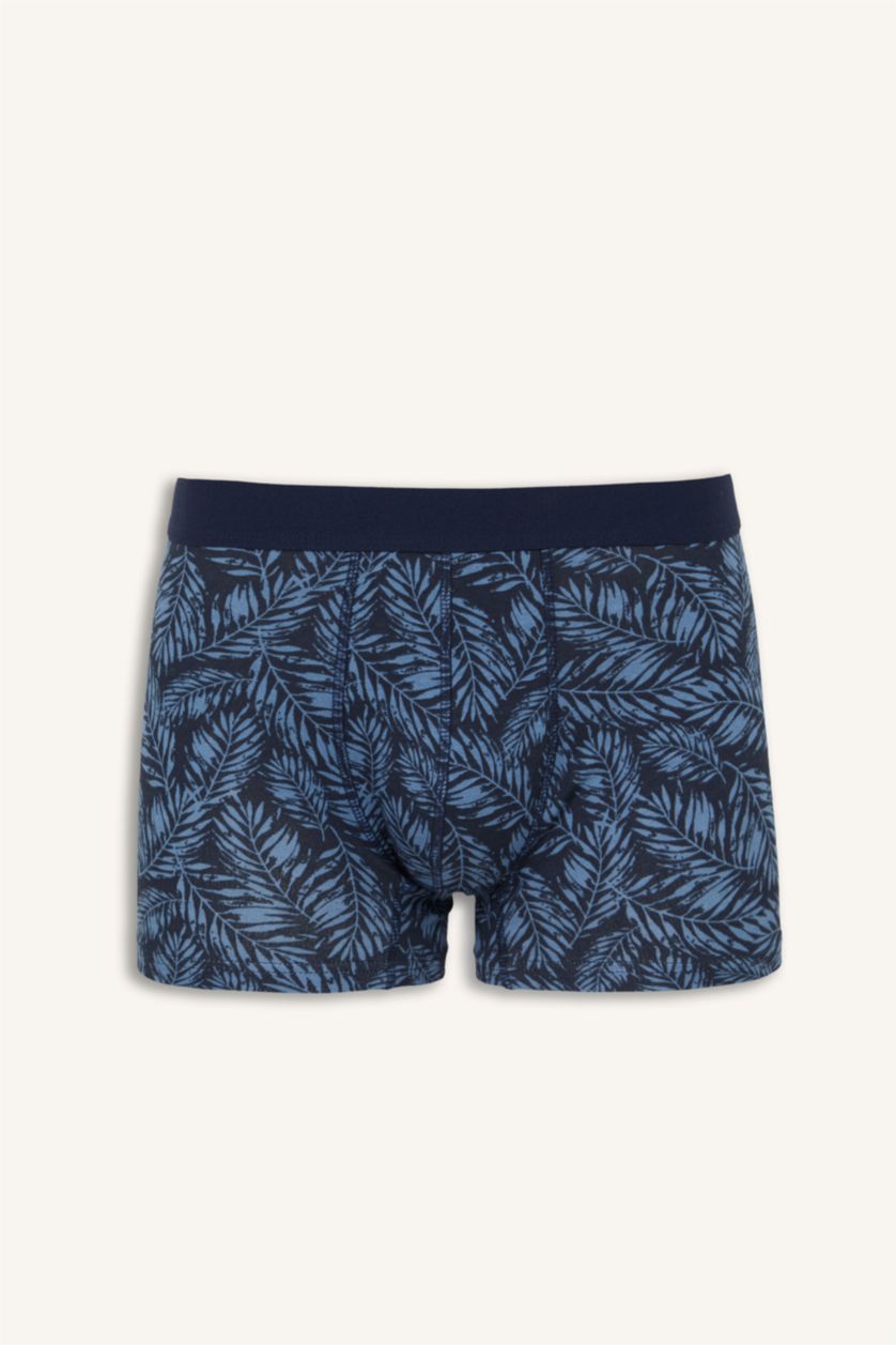 Erkek Koyu Mavi Regular Fit Baskılı 3'lü Boxer