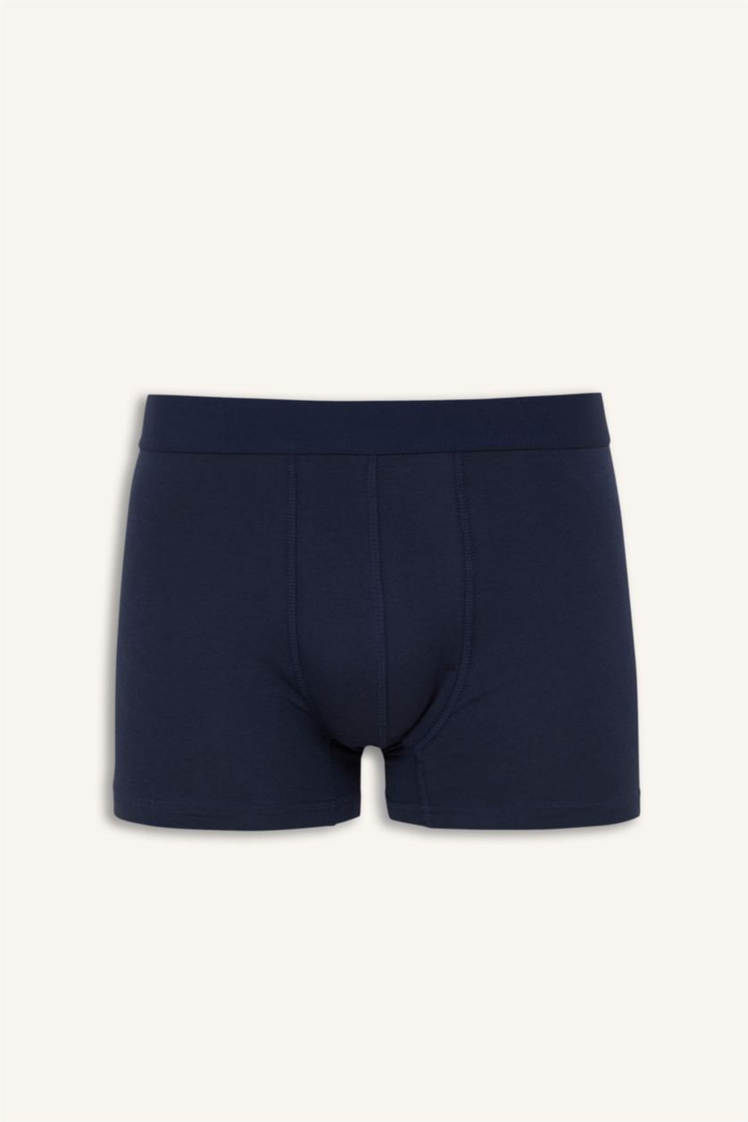 Erkek Koyu Mavi Regular Fit Baskılı 3'lü Boxer
