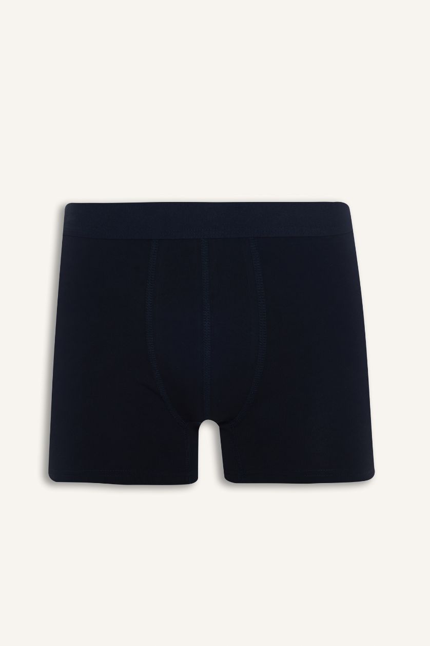 Man Dark Blue Regular Fit Printed 3 Piece Boxer Shorts