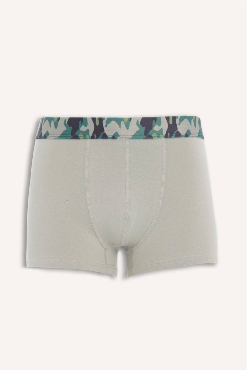 Man Black Regular Fit Camouflage Patterned 3 Piece Boxers