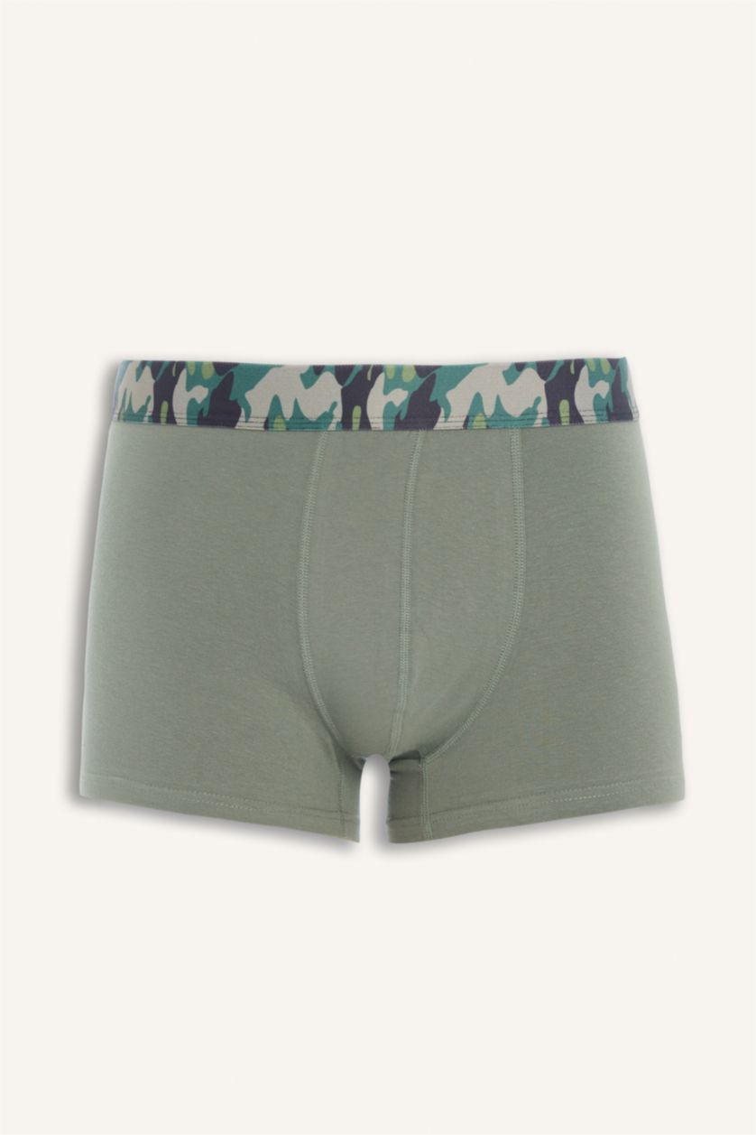 Man Black Regular Fit Camouflage Patterned 3 Piece Boxers