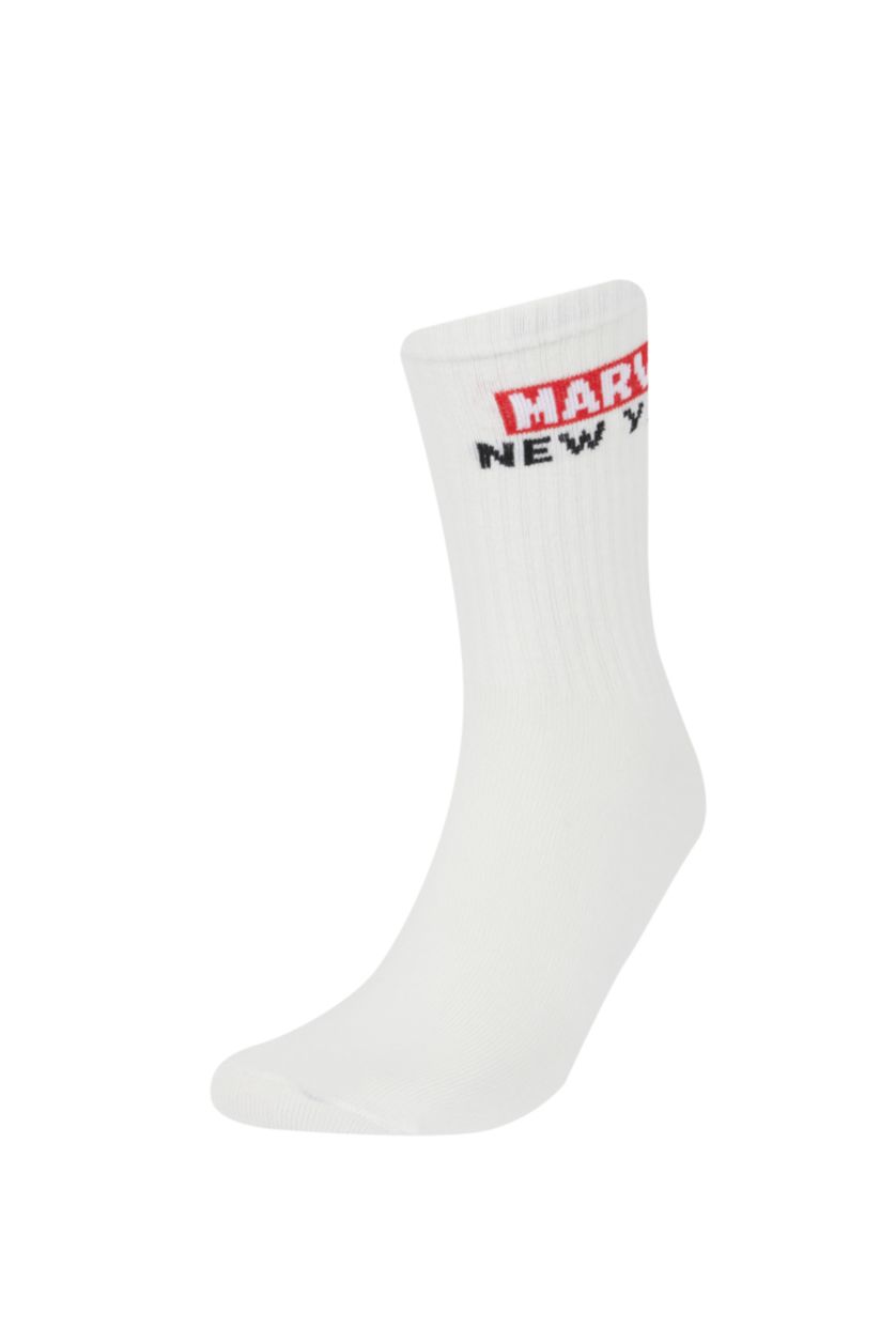 رجال Karma جوارب طويلة قطن مطبوع من مارفل - قطعتين