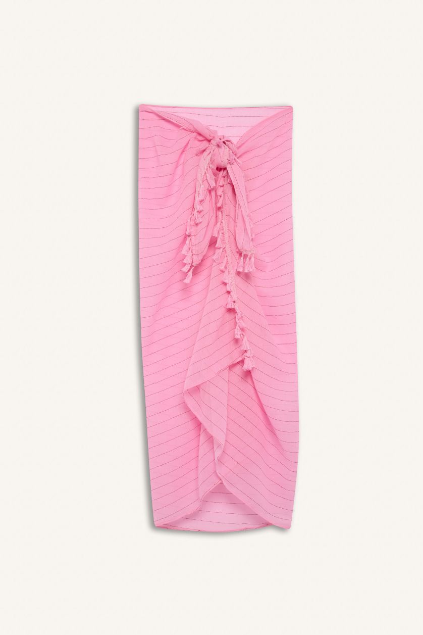 Kadın Pembe Regular Fit Pamuklu Pareo