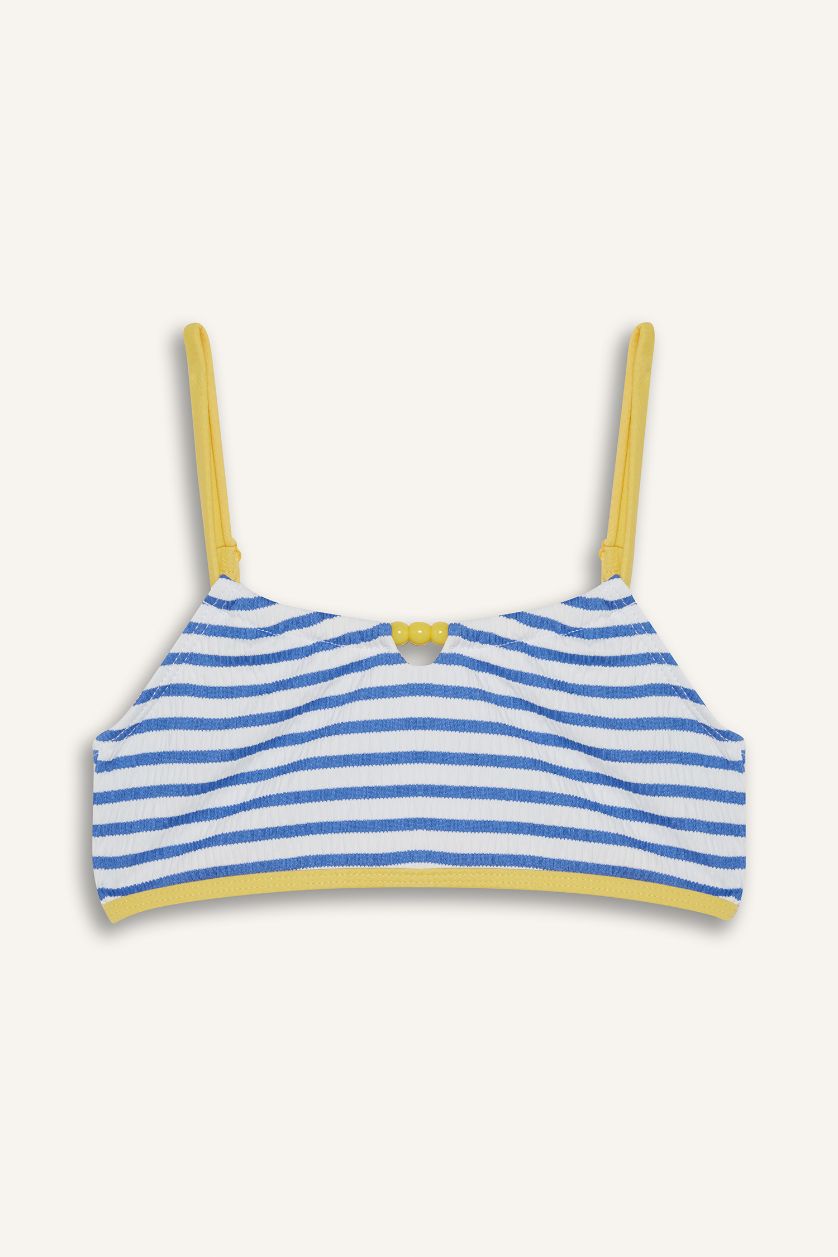 Kız Çocuk - Genç Kız Mavi Çizgili Bikini Takımı Kız Çocuk