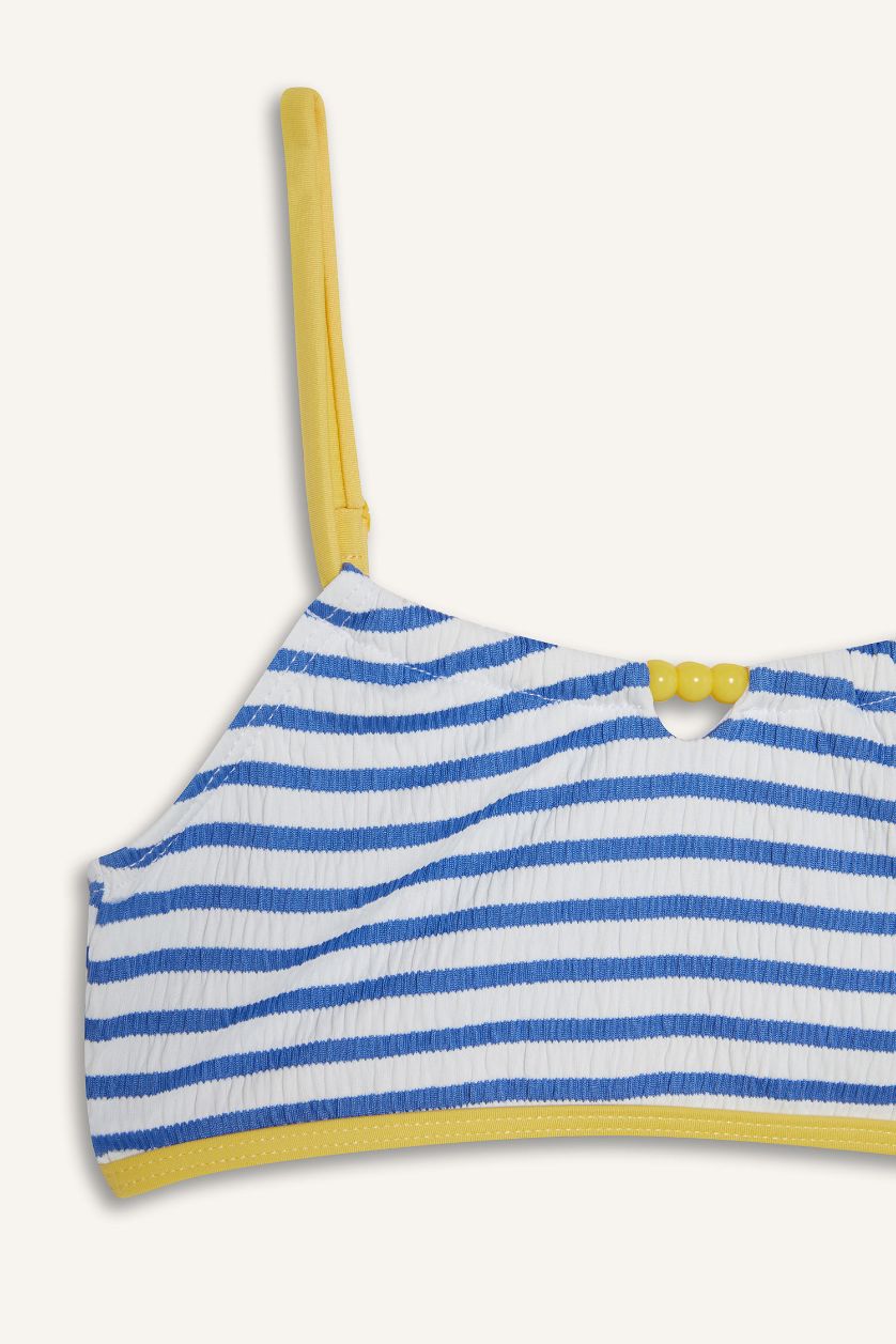 Kız Çocuk - Genç Kız Mavi Çizgili Bikini Takımı Kız Çocuk