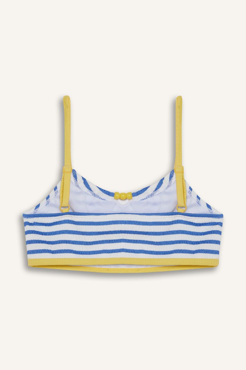 Kız Çocuk - Genç Kız Mavi Çizgili Bikini Takımı Kız Çocuk