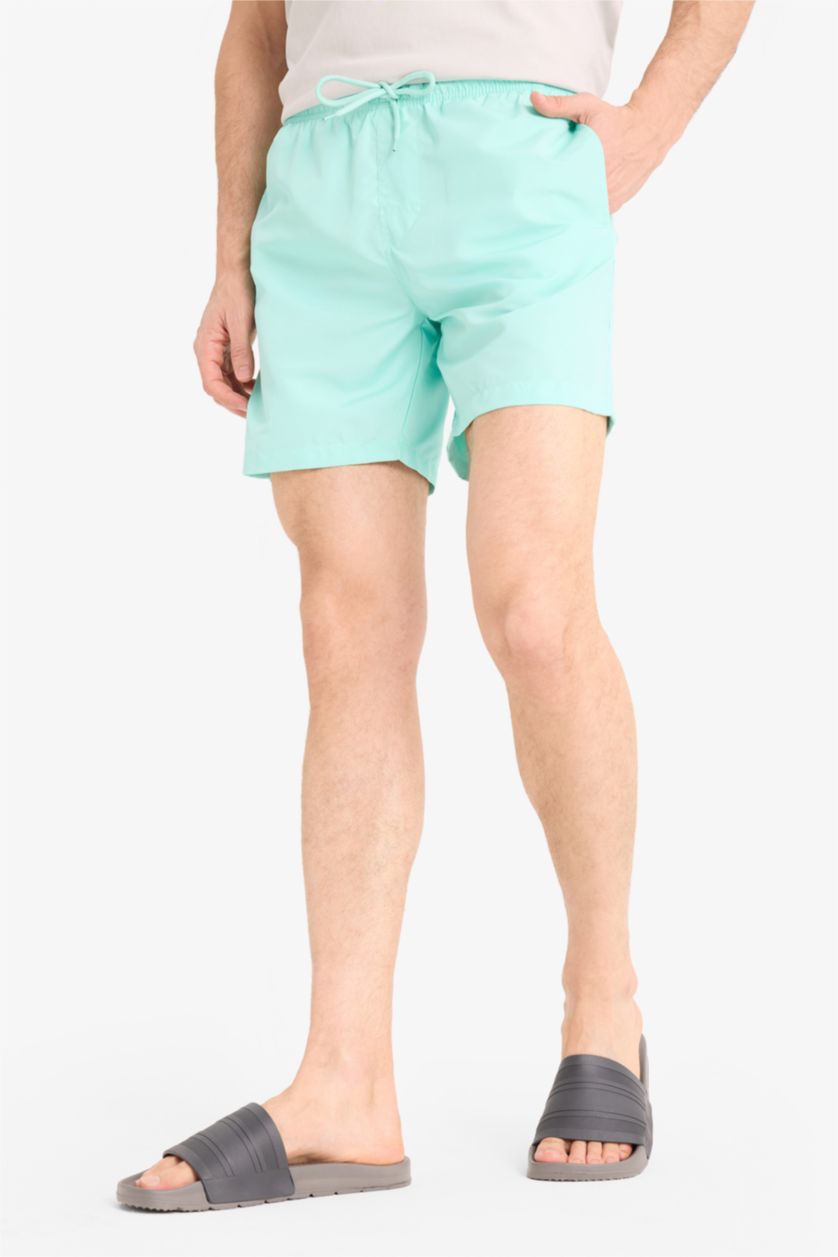 Erkek Mint File Astarlı Deniz Şortu