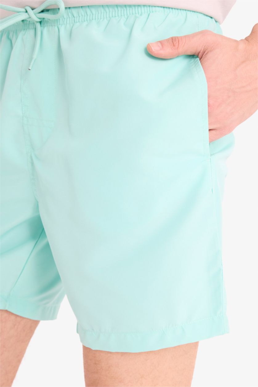 Erkek Mint File Astarlı Deniz Şortu