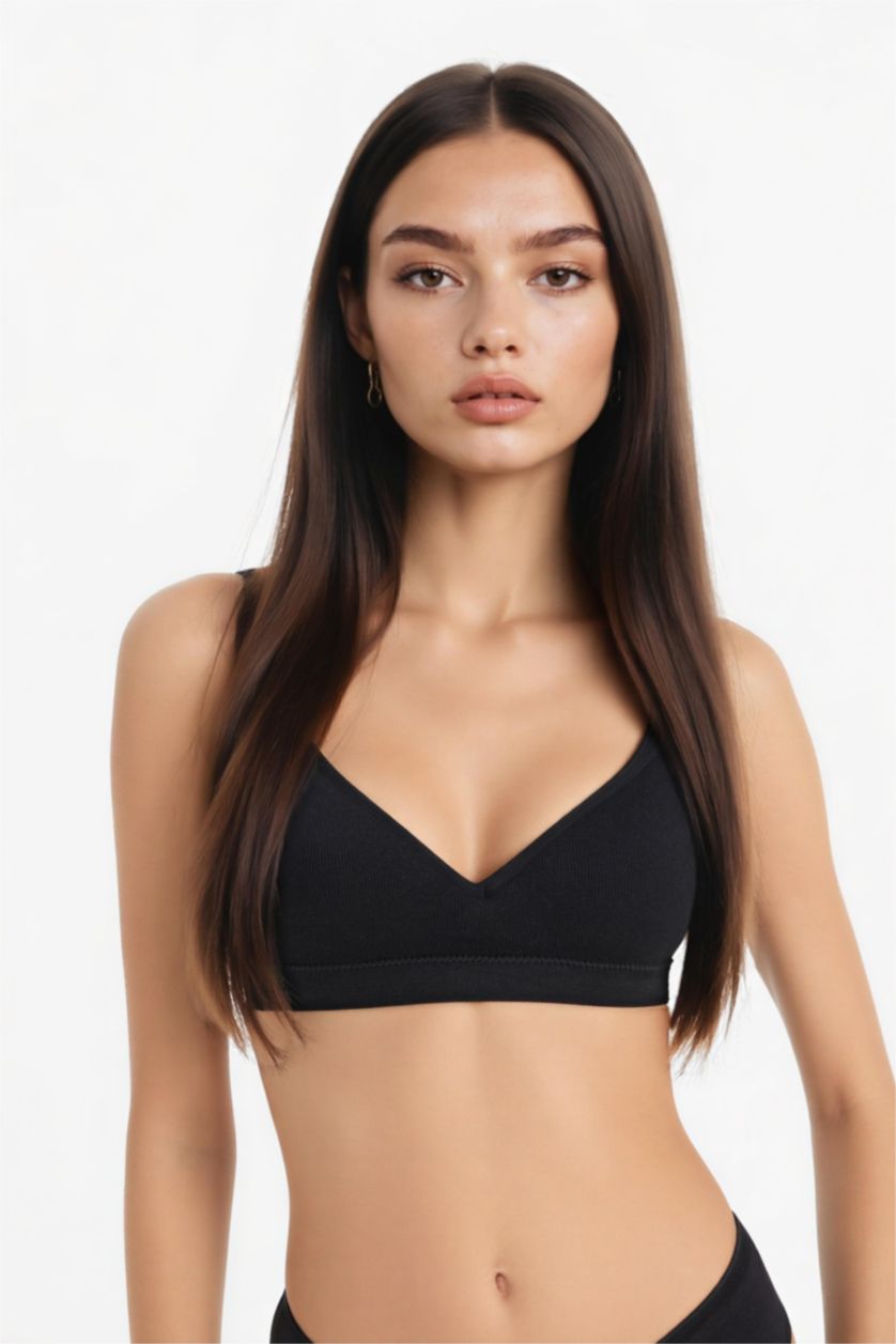 Women Black Fall in Love First Bra