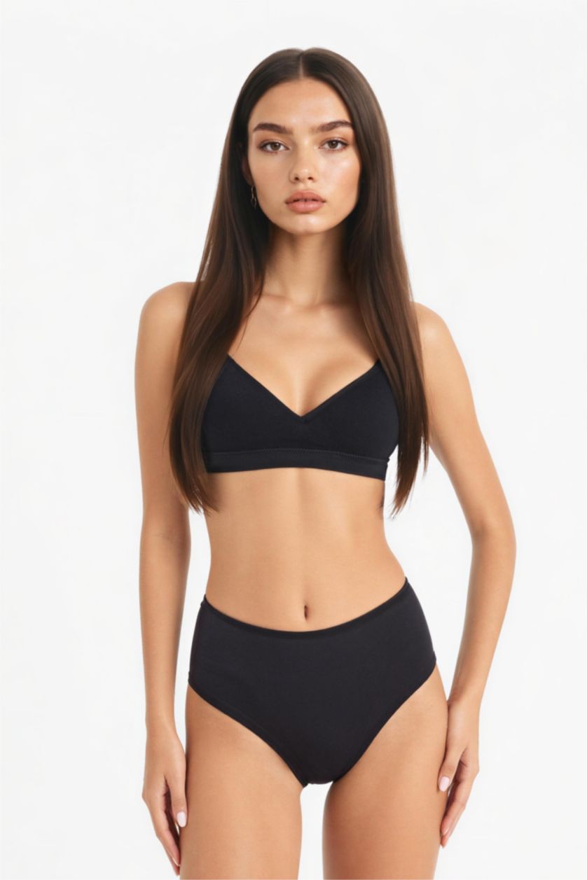 Women Black Fall in Love First Bra