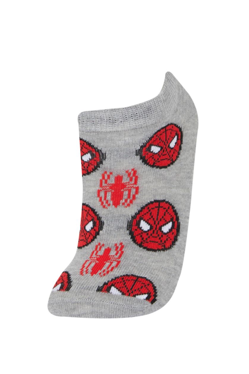 Erkek Çocuk - Genç Erkek Karma Erkek Çocuk Marvel Spiderman 3'lü Pamuklu Patik Çorap